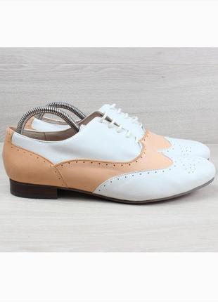 Кожаные женские туфли/броги clarks оригинал, размер 40