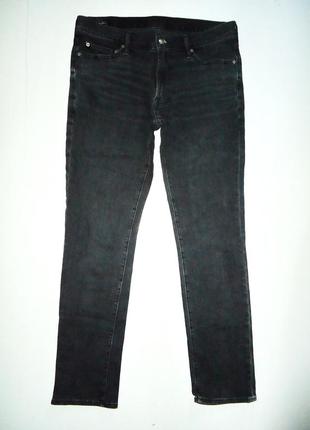 Джинси abercrombie fitch stretch skinny чорні (34х32)