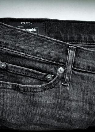 Джинси abercrombie fitch stretch skinny чорні (34х32)3 фото