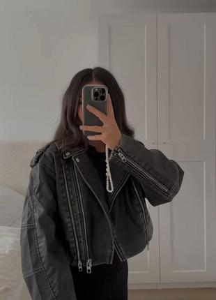 Косуха zara, кожаная курточка зара, косуха зара, куртка женская укороченная