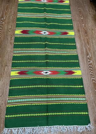 Стильный гуцульский ковер ручной работы размером 200*70см. d-0063
