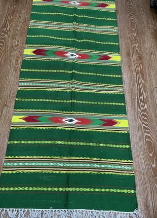 Стильный гуцульский ковер ручной работы размером 200*70см. d-0063