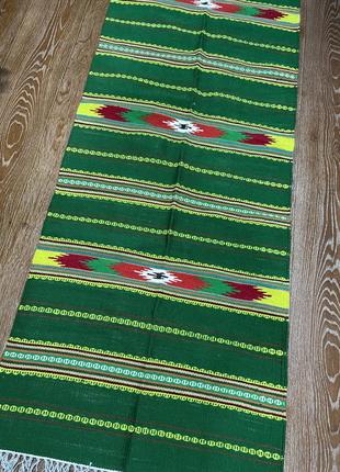 Стильный гуцульский ковер ручной работы размером 200*70см. d-0063