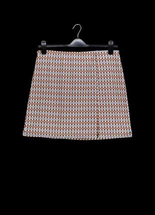 Брендовая юбка мини "primark" с геометрическим принтом. размер uk14-16/eur42-44, l.5 фото