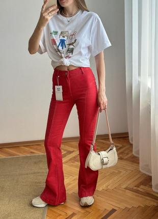 Джинсы клеш bershka