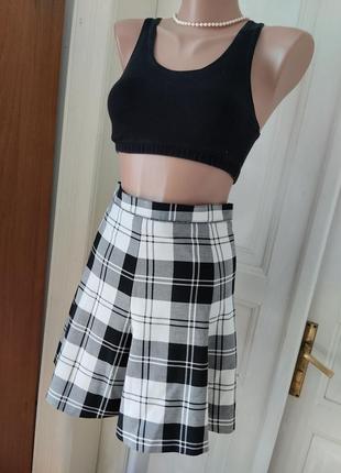 Юбка в клетку s
