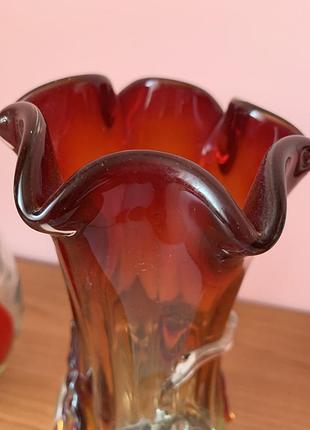 Ваза. кольорове скло.
