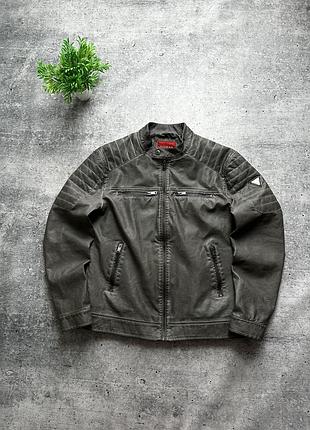 Чоловіча косуха куртка з еко шкіри guess eco leather biker jacket
