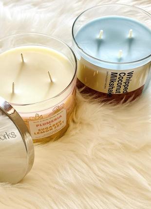 Свічки на три гноти bath& body works літні новинки.набори bath&body