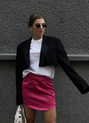 Юбка мини розовая