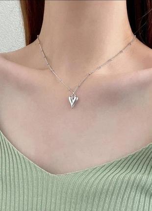 Подвеска, цепочка  сердце 4