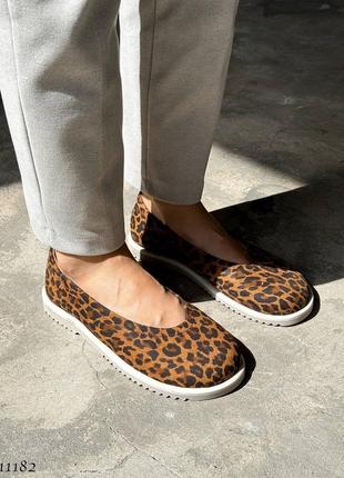 Балетки barefoot леопардовые