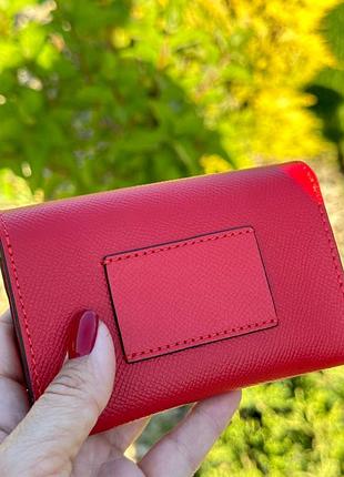 Ремень с сумочкой кошельком красный кожаный тонкий в стиле kelly