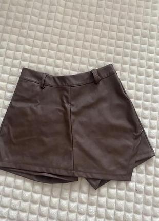 Спідничка шорти з еко шкіри