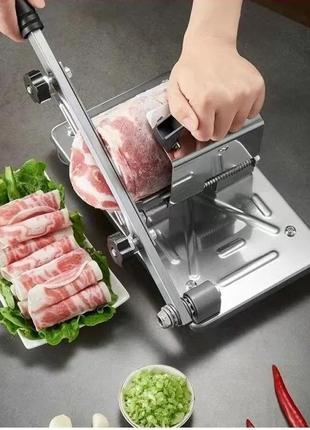 Станок слайсер для нарезки мясных, колбасных и сырных изделий4 фото