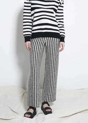Шикарні вʼязані штани  кюлоти в смужку river island