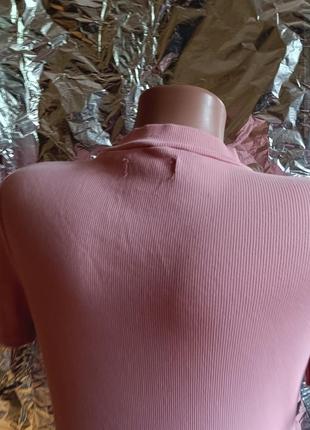 ✨ длинная розовая футболка ✨5 фото