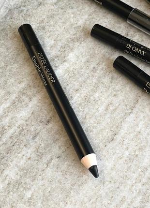 Стійкий олівець для очей estee lauder double wear stay in place eye pencil (01 onyx) без коробочки