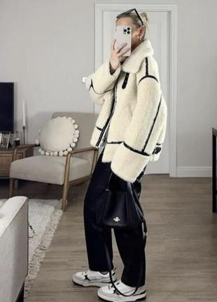 Невероятная дубленка, шубка тедди zara