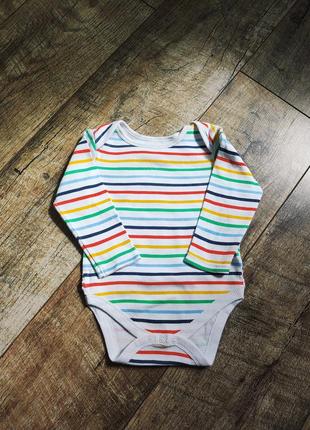 Боди, бодик с длинным рукавом, primark, р. 80, 9-12мес., длинна 39см
