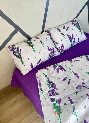 Постельное белье «лаванда» бязь gold lux
