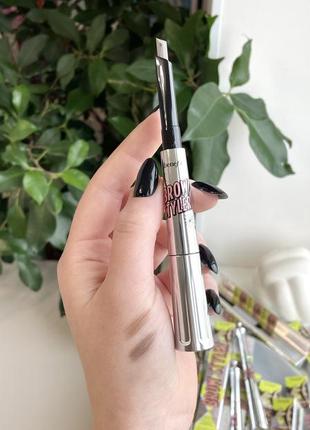 Карандаш-пудра для бровей 2в1 benefit brow styler (3.5 neutral medium brown) полноразмерный