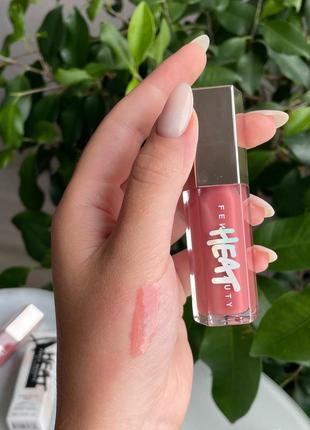 Блеск-плампер для губ Fenty beauty gloss bomb stix high-shine gloss stick heat (fussy heat) 9 ml (без коробочки, из набора)
