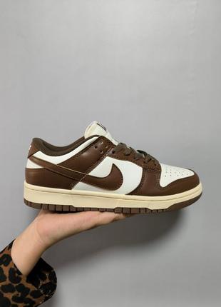 Женские кроссовки nike sb dunk white brown