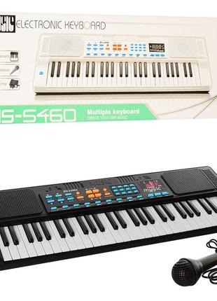 Синтезатор игрушечный 54 клавиши, микрофон, запись, usb hs5460a