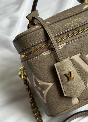 Сумка в стиле louis vuitton vanity pm bag grey/boise de rose3 фото