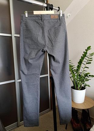 Чоловічі повсякденні штани джинси hacket flannel logo-patch straight-leg trusers