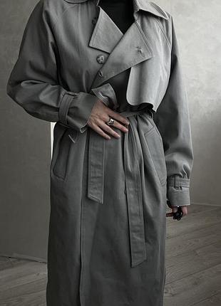 Серый базовый тренч от украинского бренда bessa