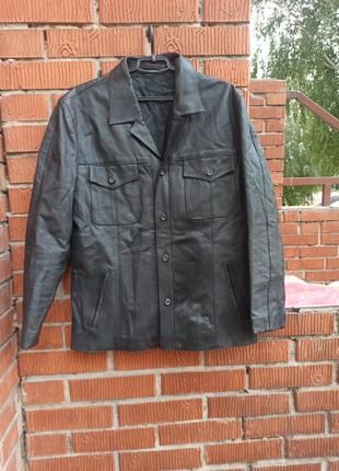 Шикарний шкіряний піджак, куртка шкіра напра