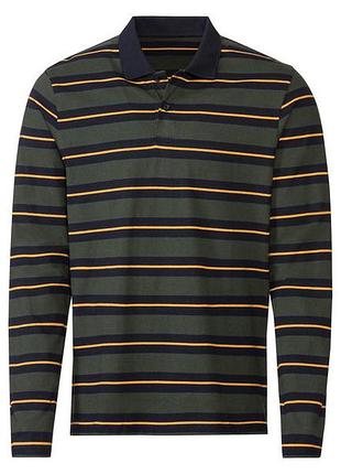 Футболка поло с длинными рукавами хлопковый для мужчины livergy lidl 435715 m комбинированный