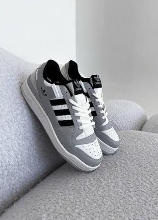 Чоловічі кросівки adidas forum white logo6 фото