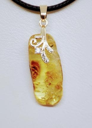Кулон minov 2900 из натурального янтаря