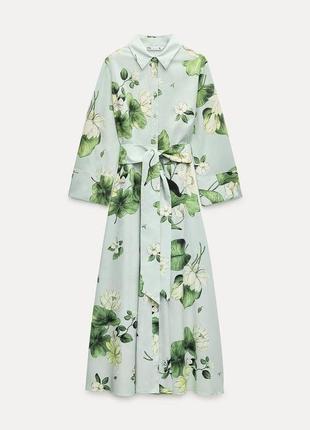 Платье zw collection с цветами от zara