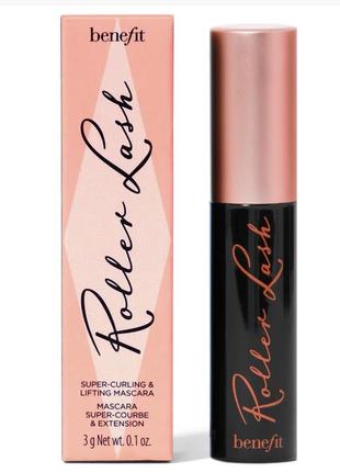 Підкручувальна туш для вій benefit cosmetics roller lash curling & lifting mascara mini 3 г