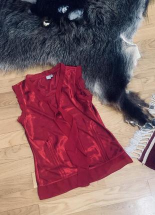 Блуза майка гольф облегающий шелковая атласная брендовая zara