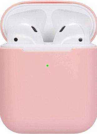 Чехол silicone case for airpods 1/2 purple sand