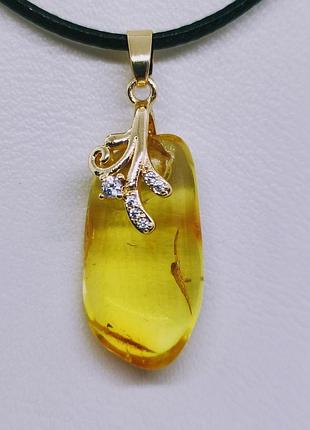 Кулон minov 2901из натурального янтаря