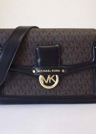 Женская кожаная сумка michael kors jessie коричневая брендовая маленькая сумочка мини сумка майкл корс