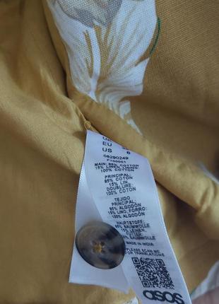 Піджак, вкорочений блейзер з льону asos10 фото