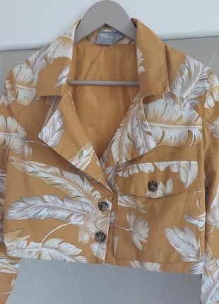 Пиджак, укороченный блейзер из льна asos6 фото