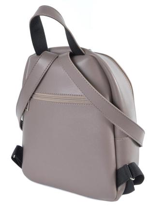 Дымчатый (темный беж)— качественный фабричный рюкзак с металлической фурнитурой, с карманом спереди(луцк, 779)9 фото