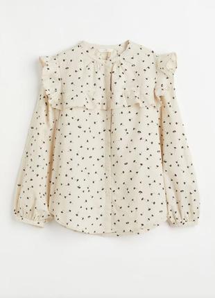 Блузка из льняной смеси с оборками h&m , m 170/96 cm