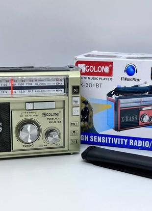 Радіоприймач радіо golon rx-381bt bluetooth mp3