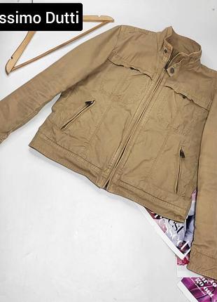 Куртка чоловіча бежевого кольору на молніїї від бренду massimo dutti s м