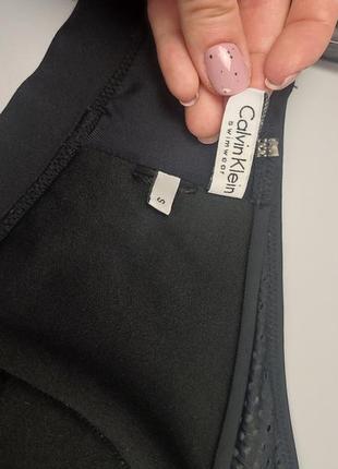 Чорний купальник з чашечками а, в, роздільний купальник calvin klein7 фото