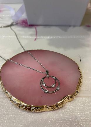 Кулон з кристалом swarovski® на ланцюжку від ів роше